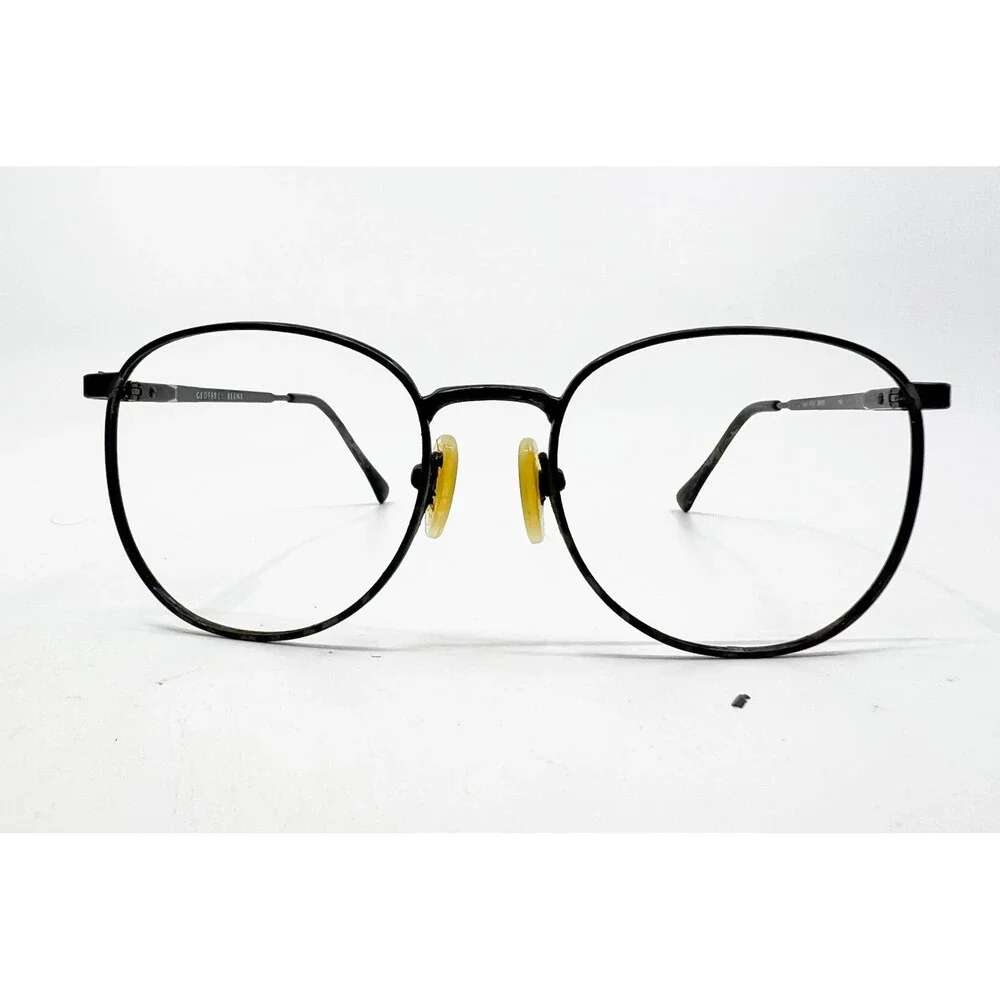 Geoffrey Beene Eyeglasses Mens Black Round GB-1031 GRYD 48-21-140